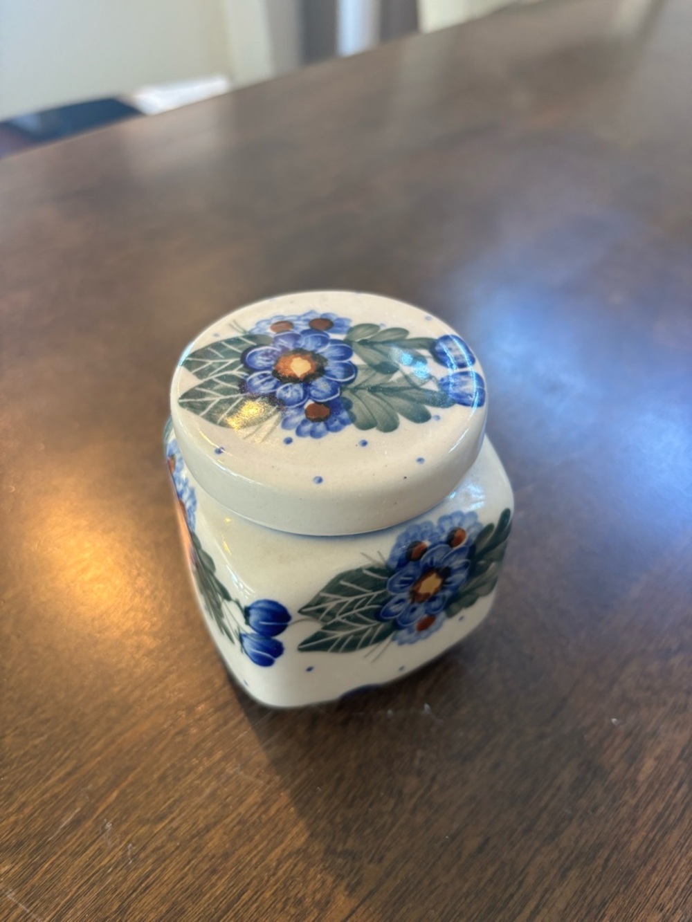 Polish Pottery Small bowl with lid